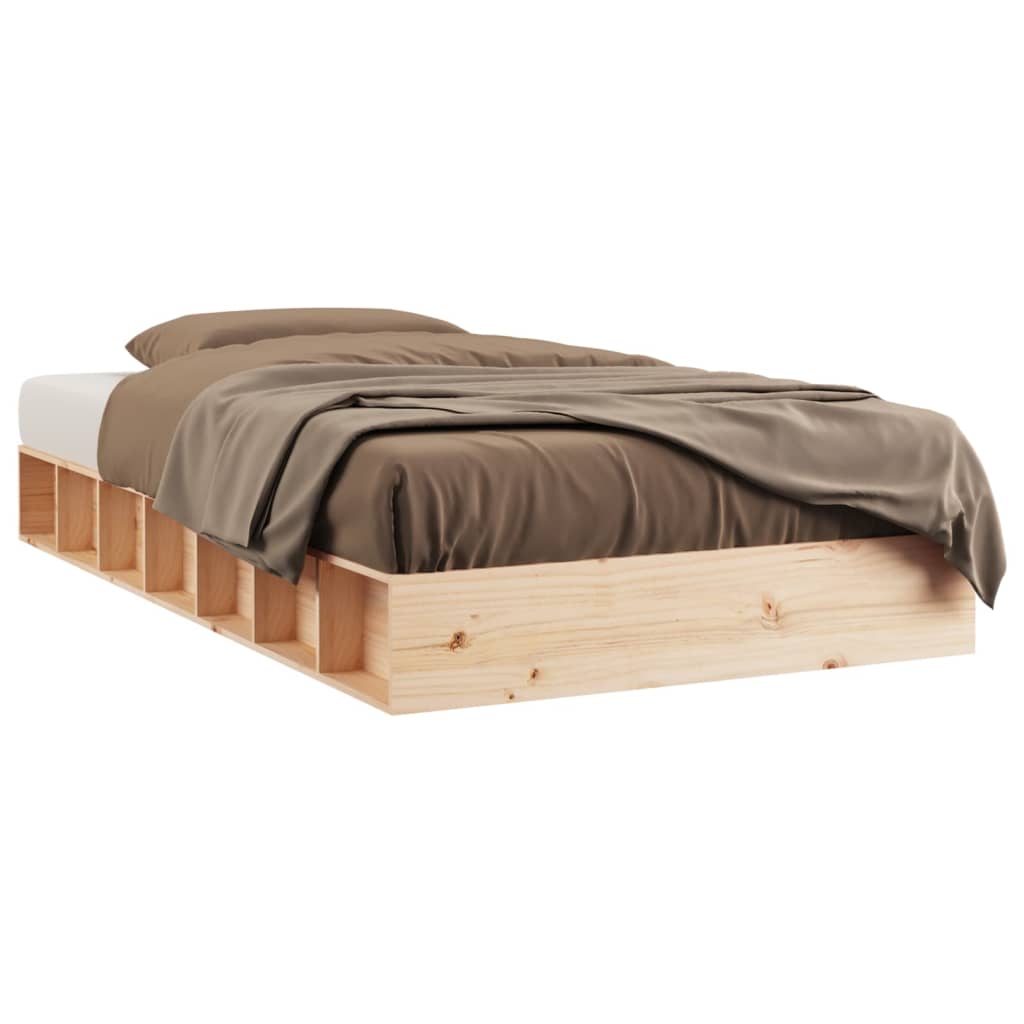 Okvir za krevet od masivnog drva 75 x 190 cm mali