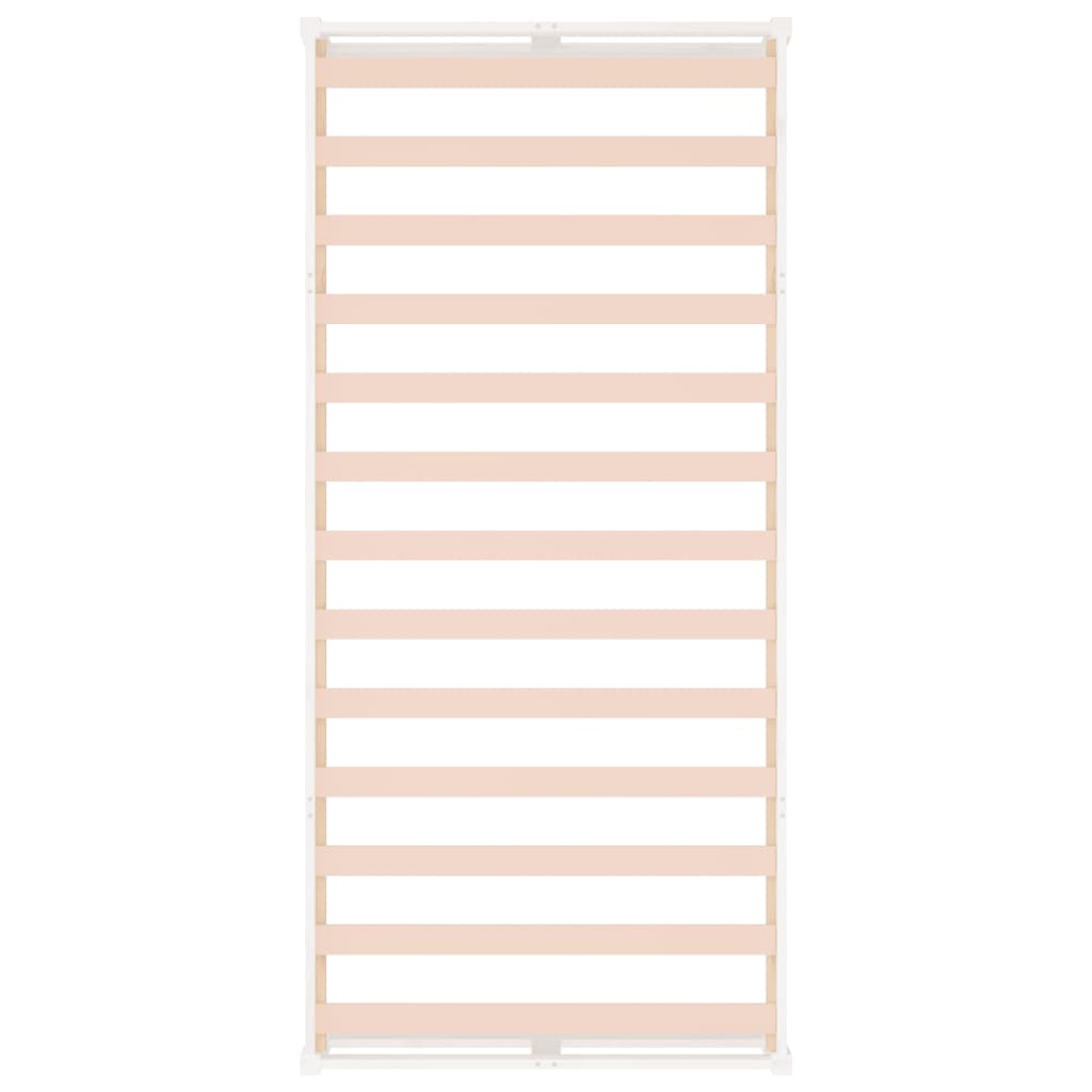 Okvir za krevet bijeli 100 x 200 cm od masivnog drva