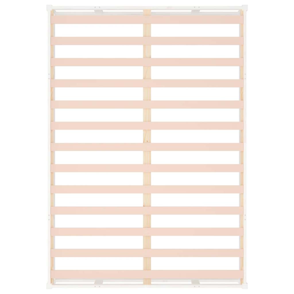Okvir za krevet bijeli 120 x 200 cm od masivnog drva