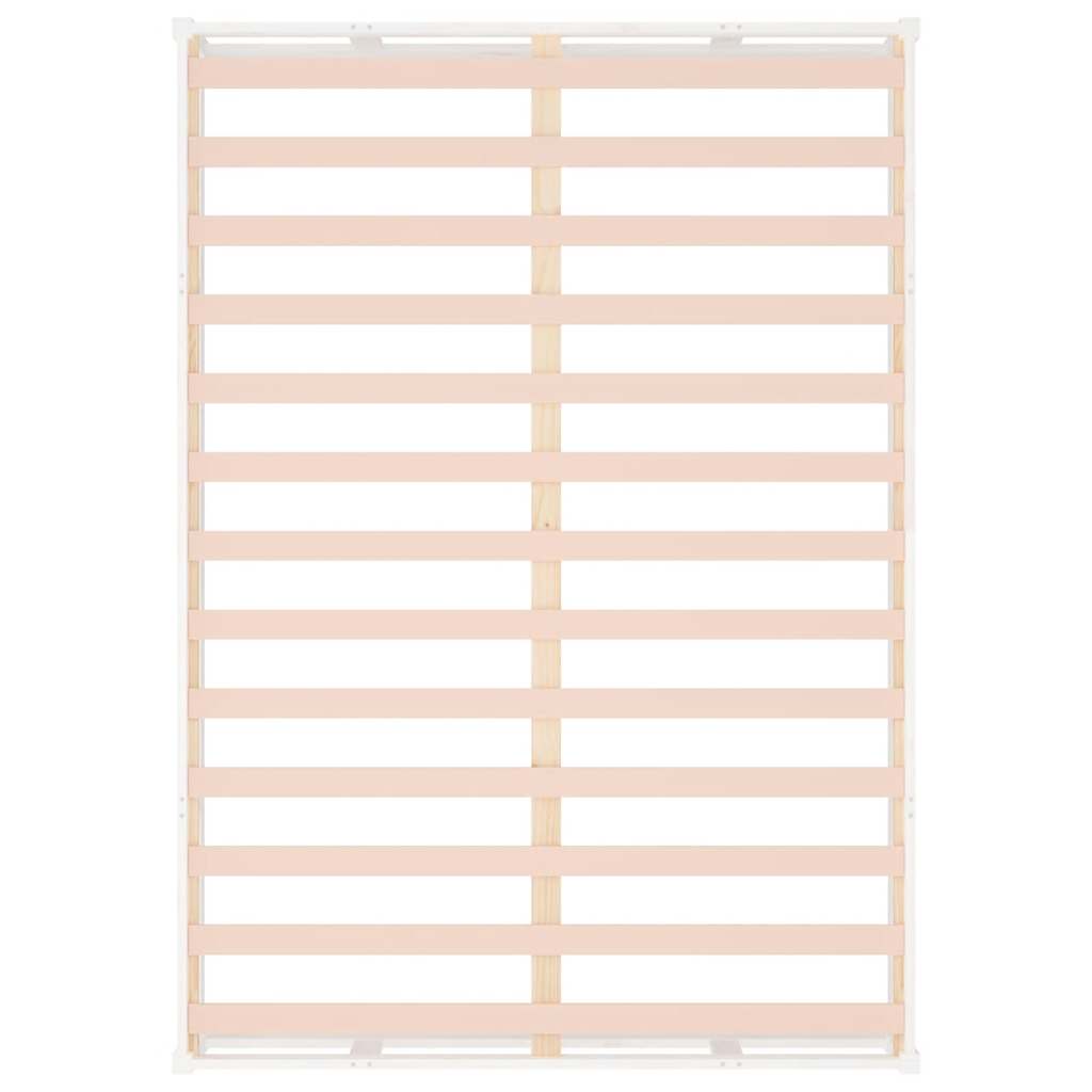 Okvir za krevet bijeli 140 x 200 cm od masivnog drva
