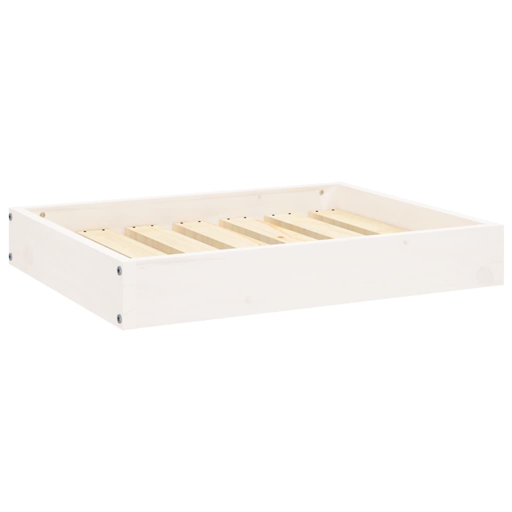 Krevet za pse bijeli 61,5x49x9 cm od masivne borovine