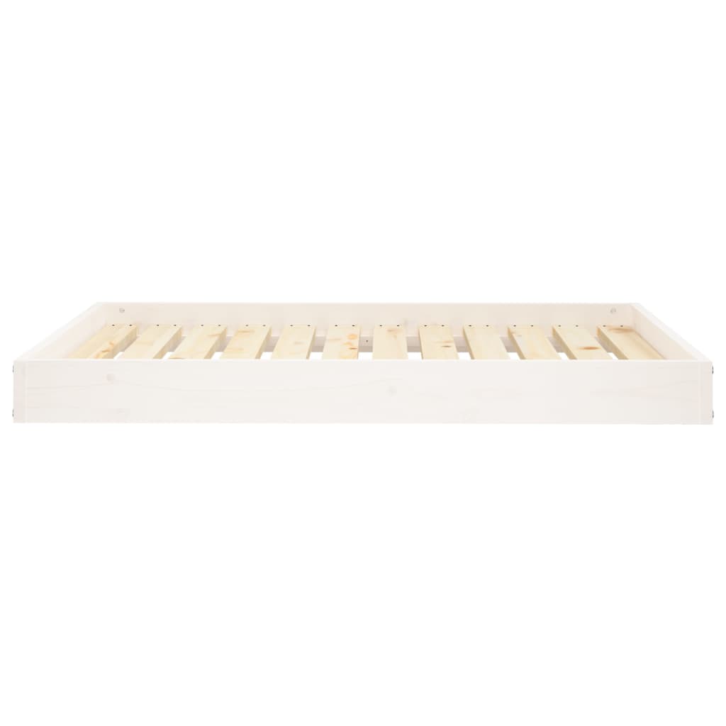 Krevet za pse bijeli 101,5 x 74 x 9 cm od masivne borovine