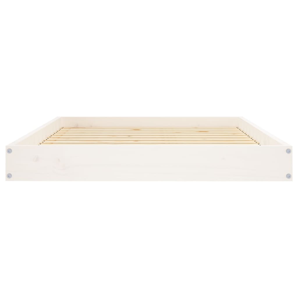 Krevet za pse bijeli 101,5 x 74 x 9 cm od masivne borovine