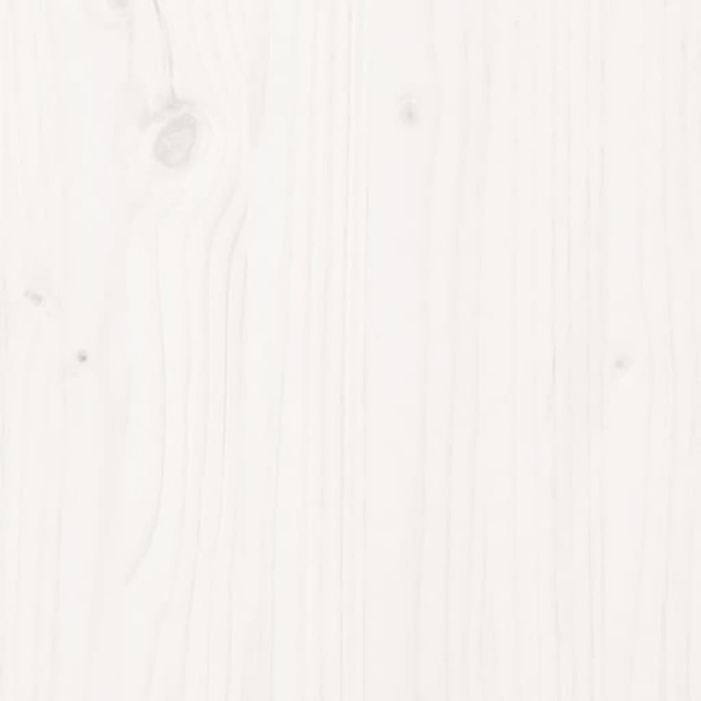Krevet za pse bijeli 101,5 x 74 x 9 cm od masivne borovine