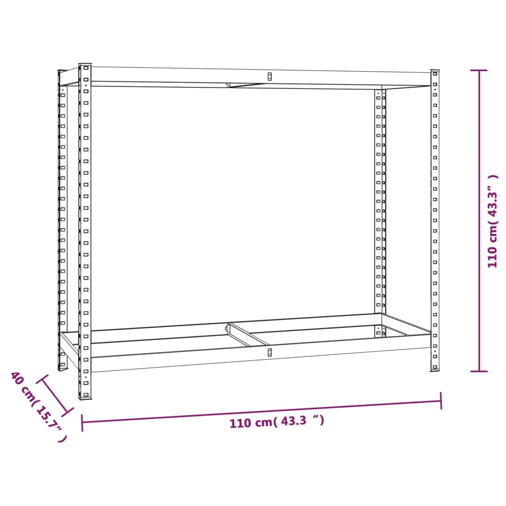 Stalci za gume s 2 razine 2 kom srebrni 110x40x110 cm čelični