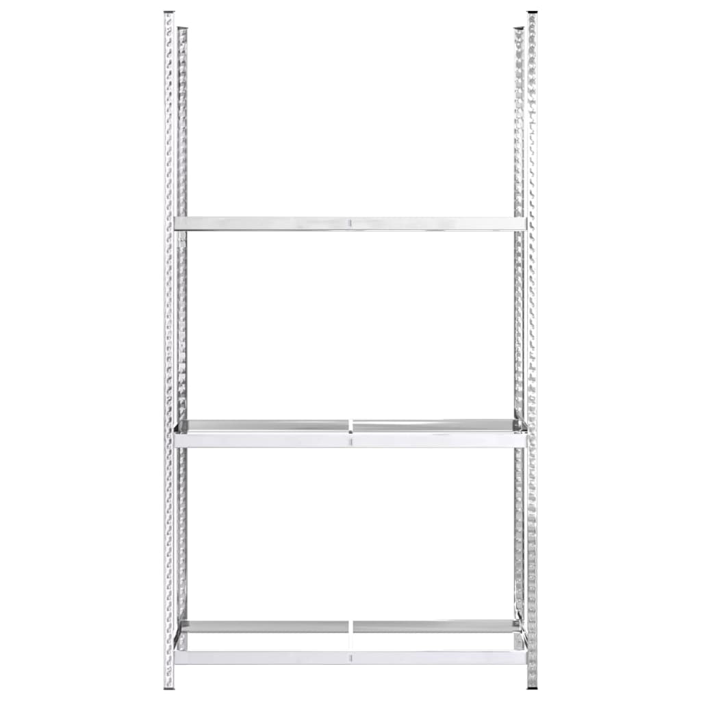 Stalak za gume s 3 razine srebrni 110 x 40 x 200 cm čelični