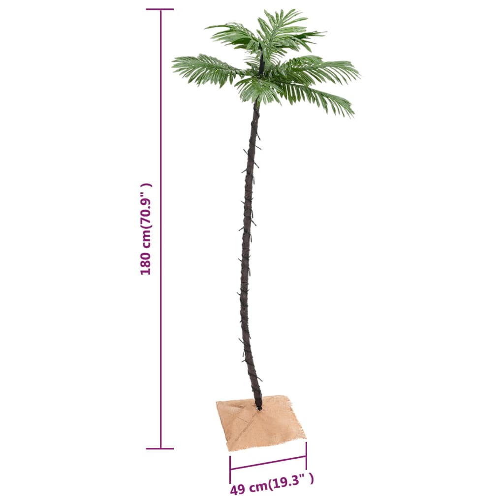 LED palma topla bijela 96 LED žarulje 180 cm