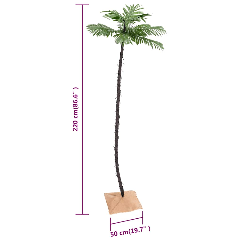 LED palma topla bijela 136 LED žarulje 220 cm