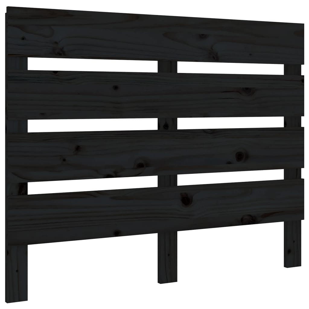 Uzglavlje crno 100 x 3 x 80 cm od masivne borovine