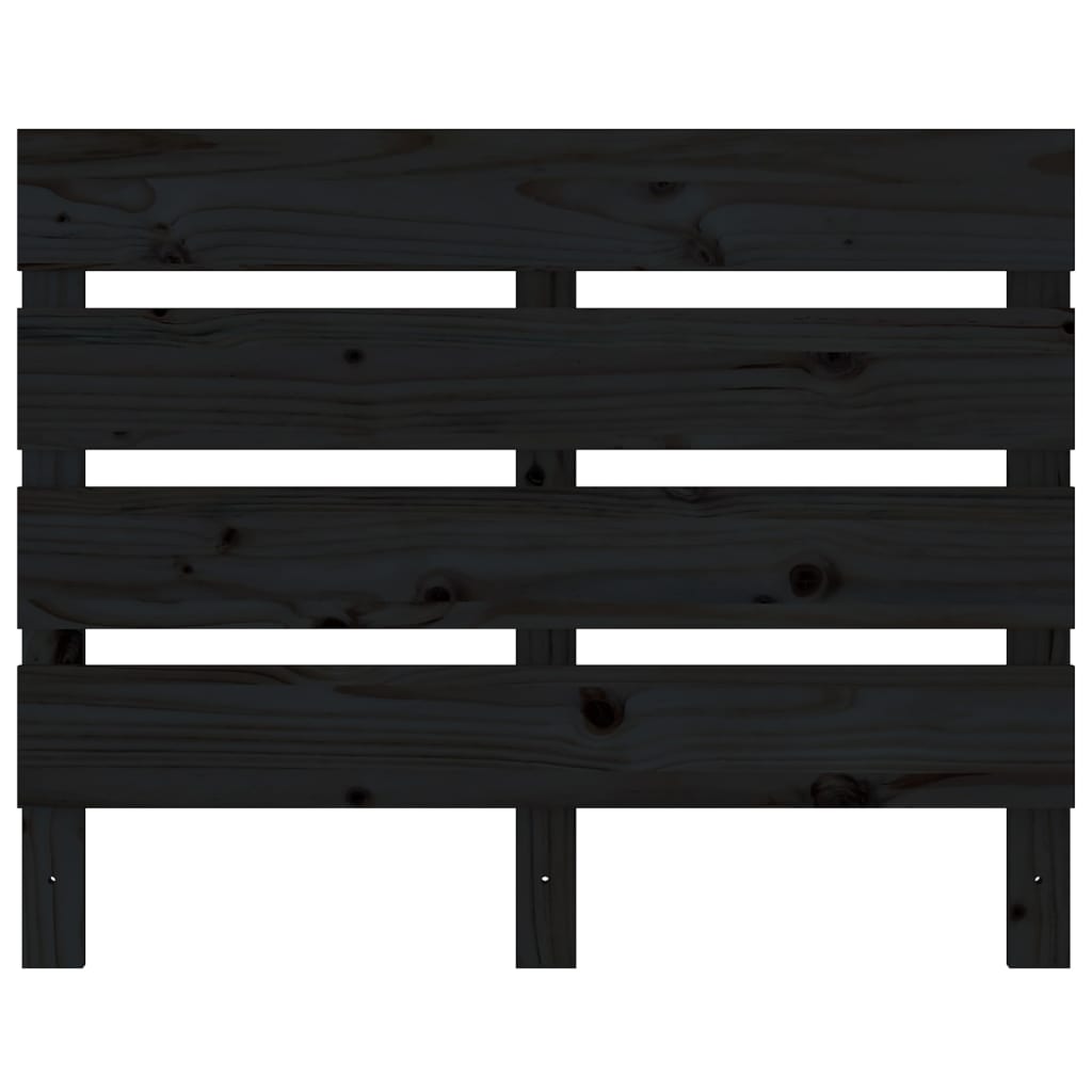 Uzglavlje crno 100 x 3 x 80 cm od masivne borovine