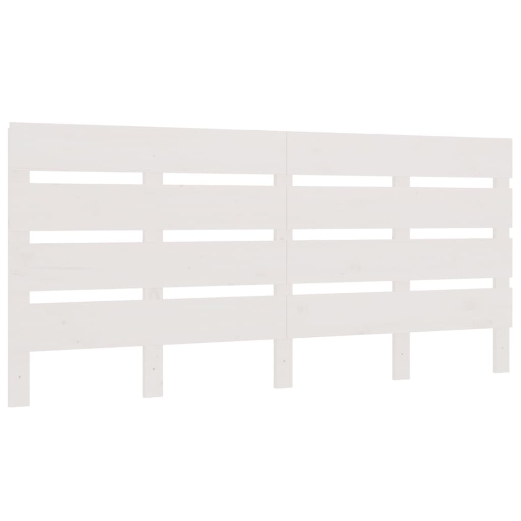 Uzglavlje bijelo 150 x 3 x 80 cm od masivne borovine