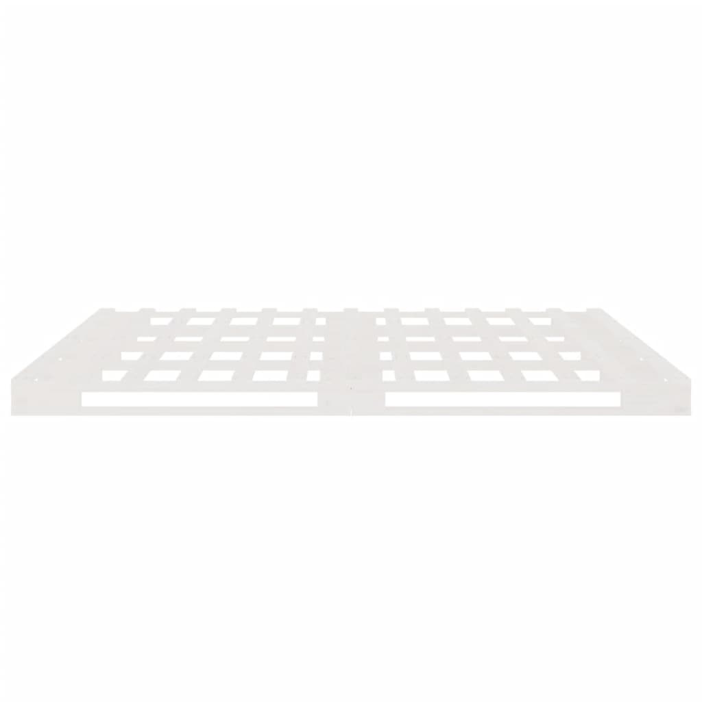 Krevet od paleta bijeli 200 x 200 cm od masivne borovine