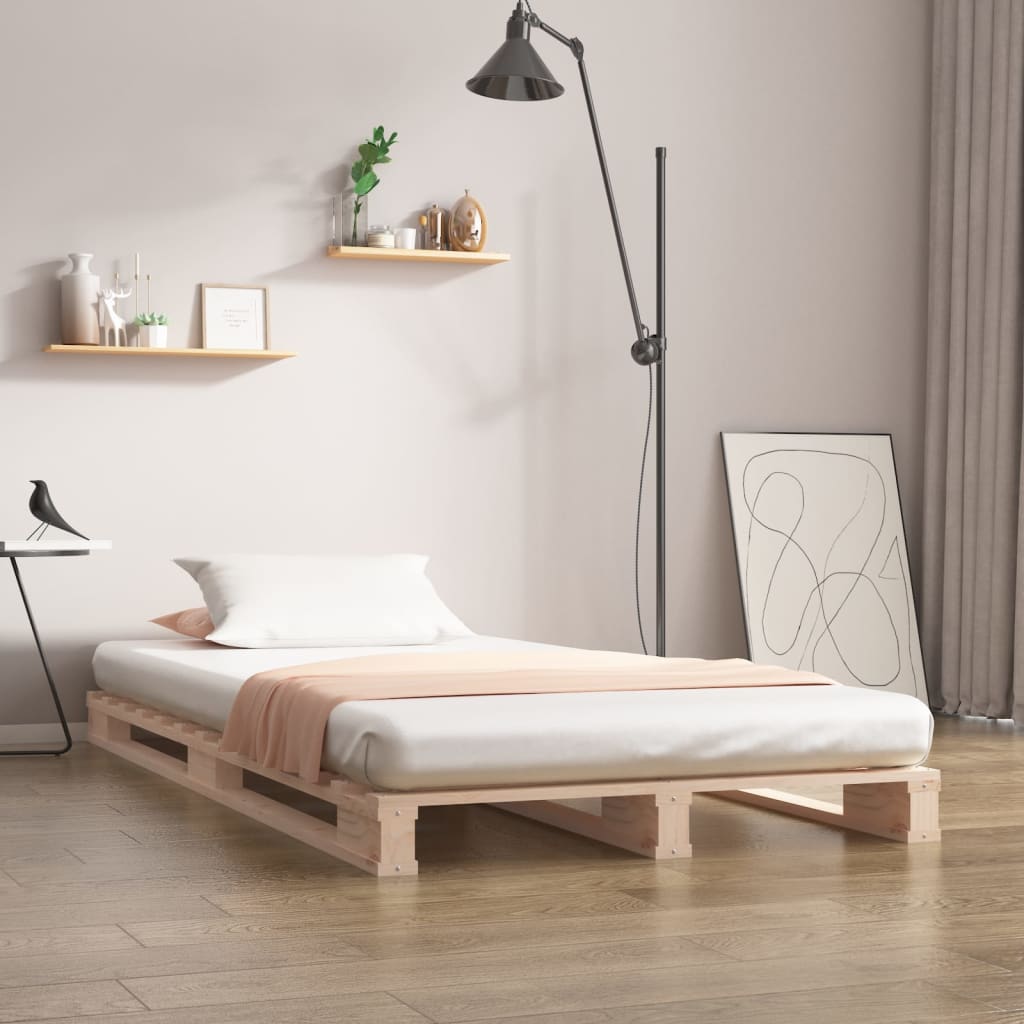 Krevet od paleta 75 x 190 cm od masivne borovine mali