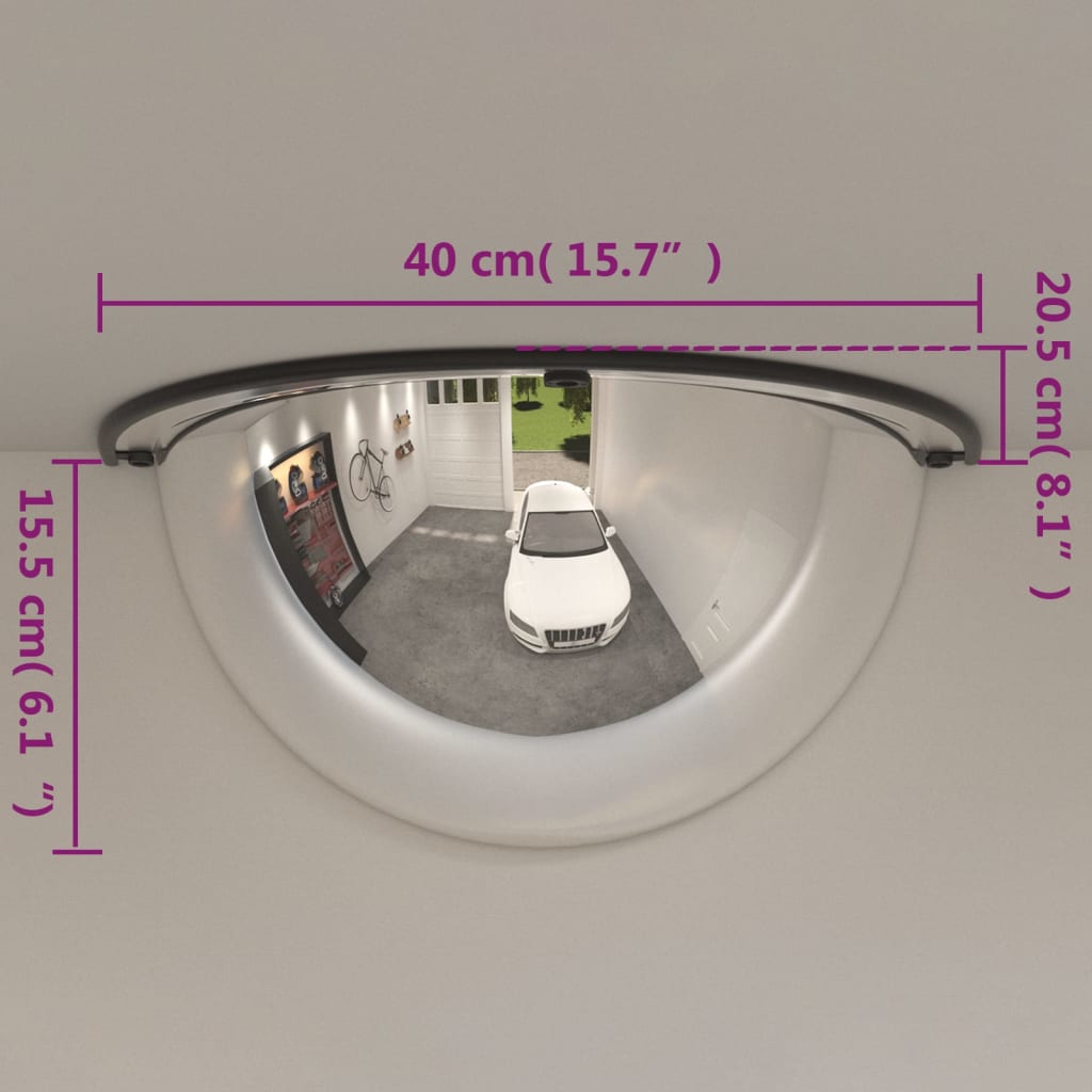 Polukupolasta prometna ogledala 2 kom Ø 40 cm akrilna