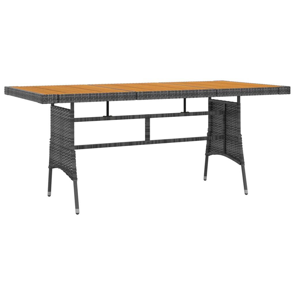 9-dijelni vrtni blagovaonski set od poliratana sivi