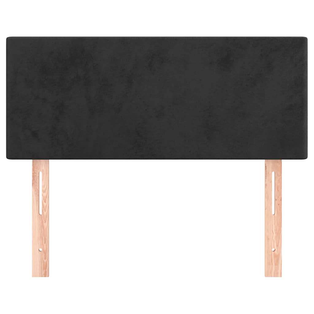 Uzglavlje crno 90x5x78/88 cm baršunasto
