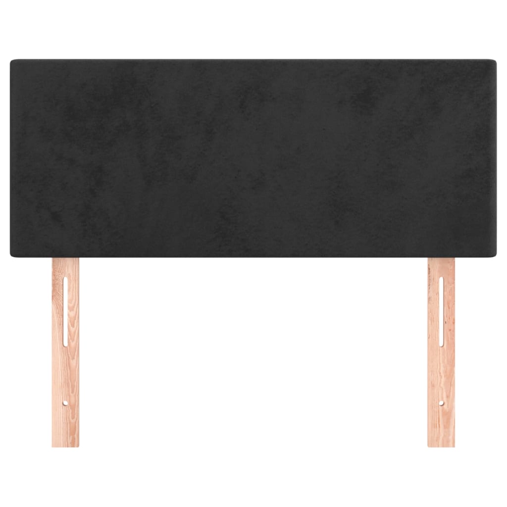 Uzglavlje crno 100x5x78/88 cm baršunasto