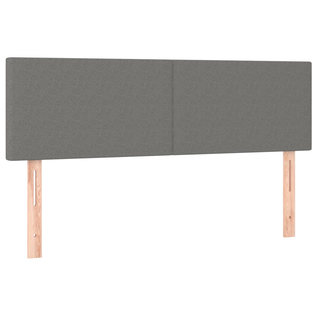 Uzglavlja 2 kom tamnosiva 72 x 5 x 78/88 cm od tkanine