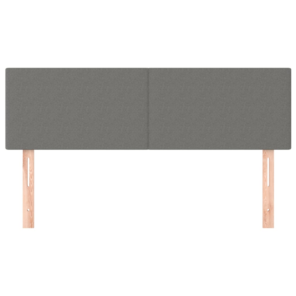Uzglavlja 2 kom tamnosiva 72 x 5 x 78/88 cm od tkanine