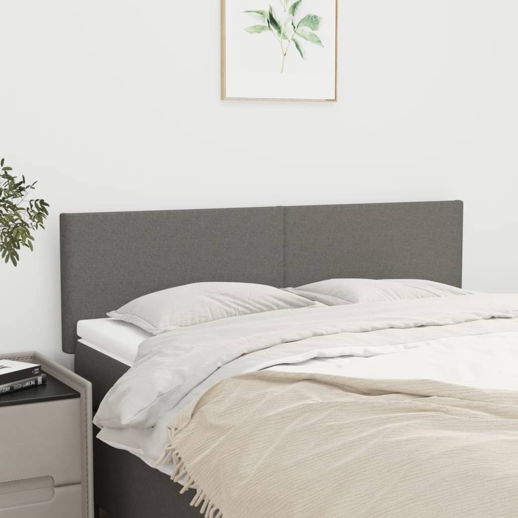 Uzglavlja 2 kom tamnosiva 72 x 5 x 78/88 cm od tkanine