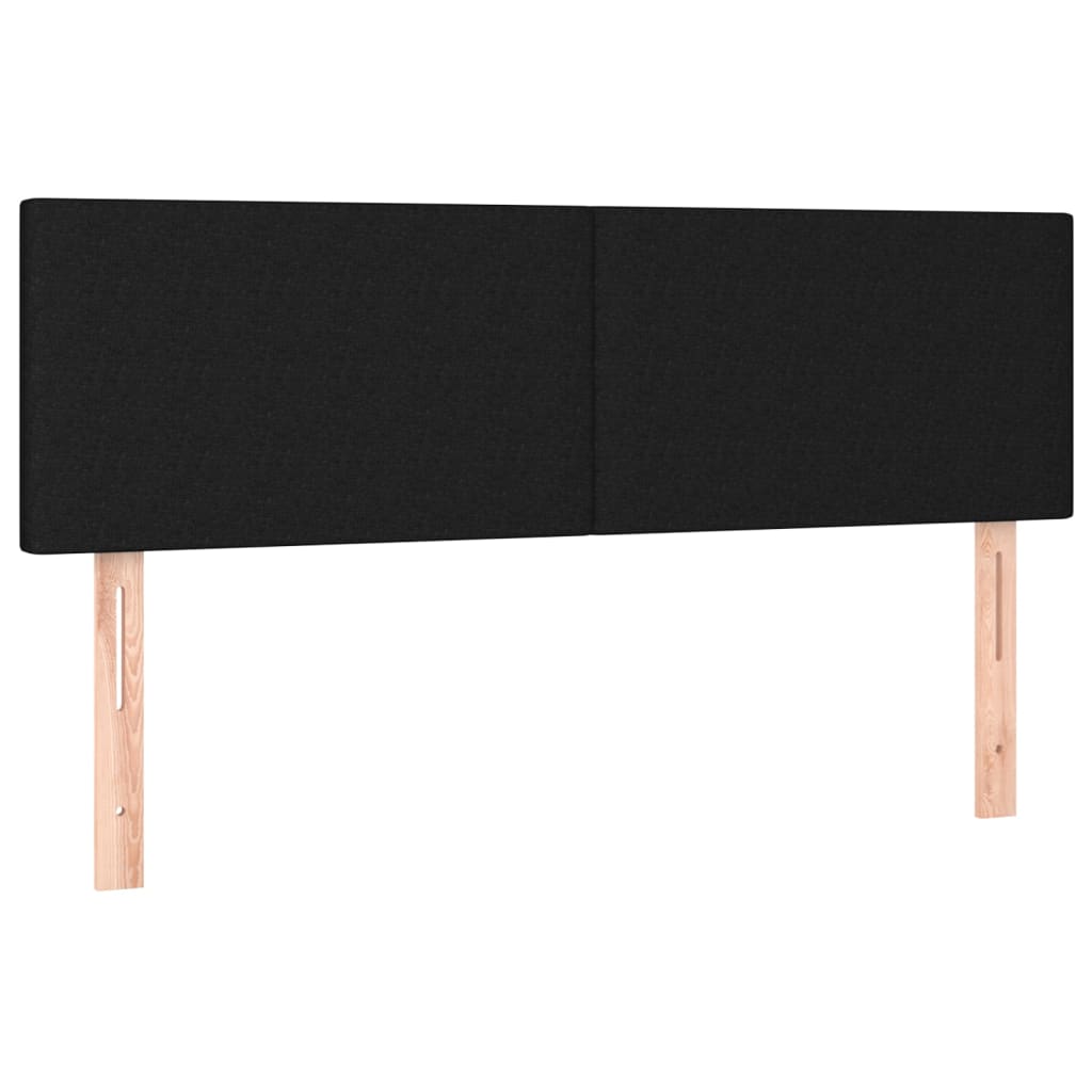 Uzglavlja crna 144x5x78/88 cm od tkanine