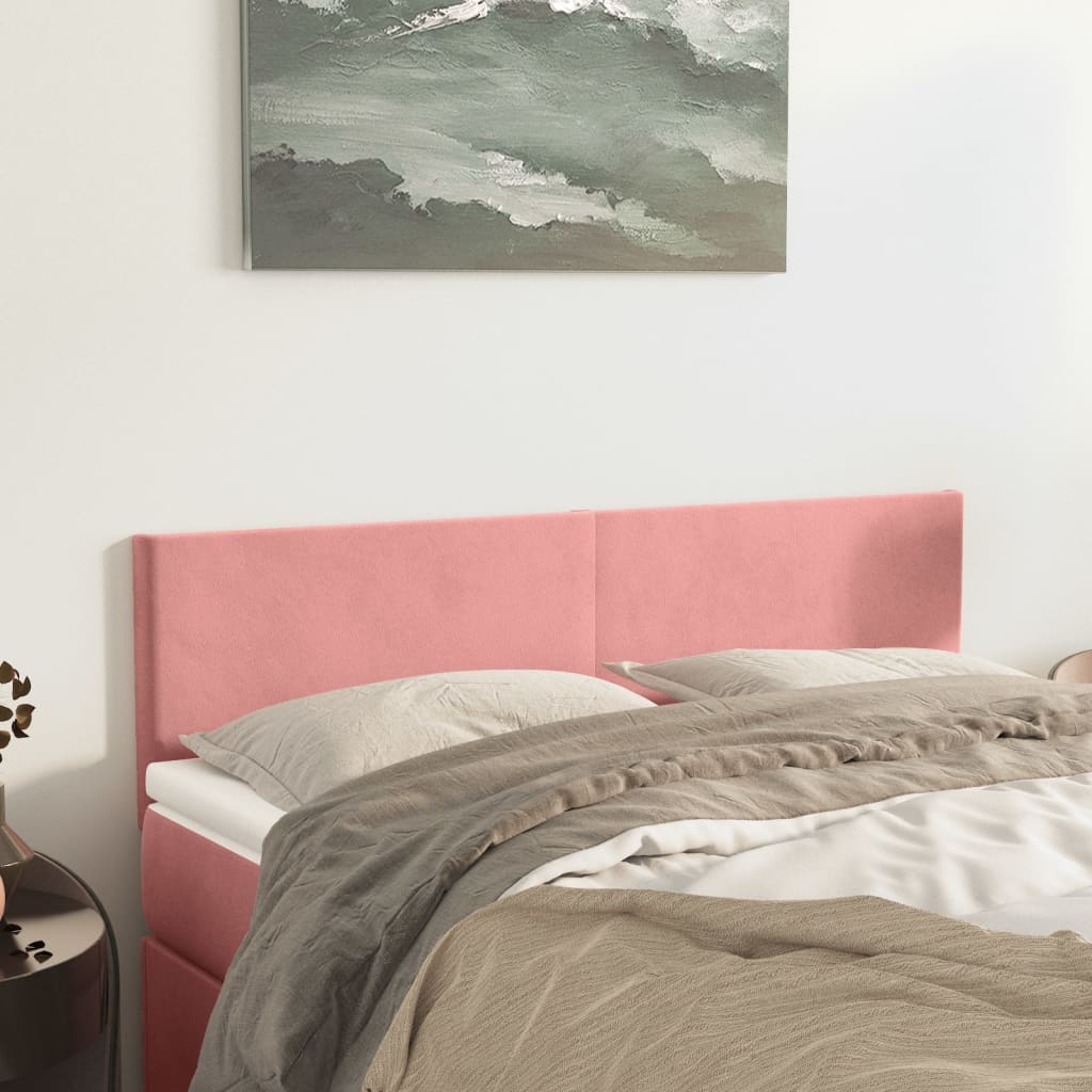 Uzglavlja ružičasta 144x5x78/88 cm baršunasta