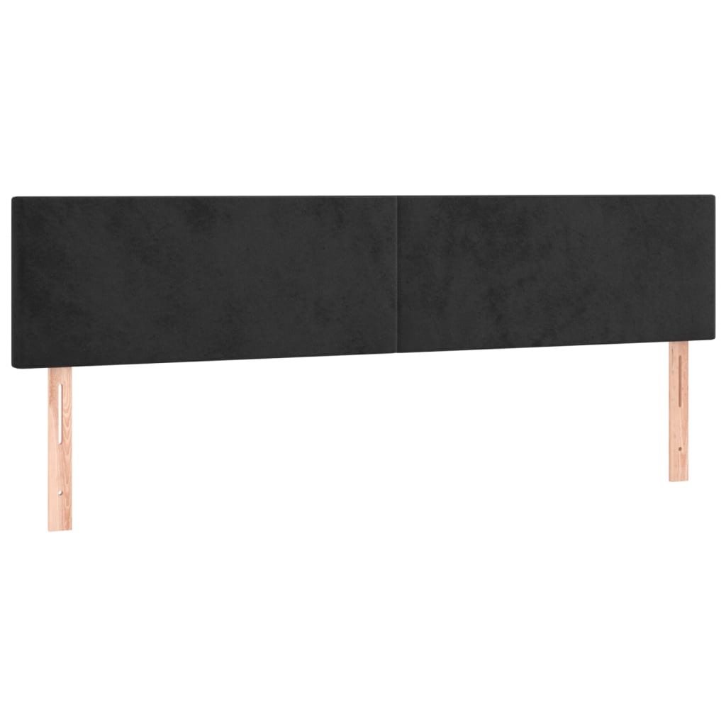 Uzglavlja crna 160x5x78/88 cm baršunasta