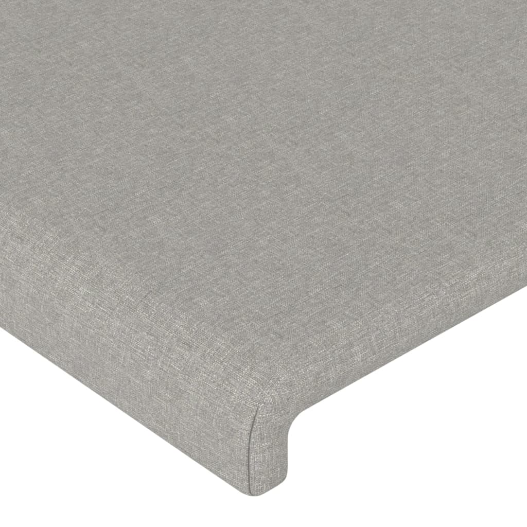 Uzglavlja svjetlosiva 180x5x78/88 cm od tkanine
