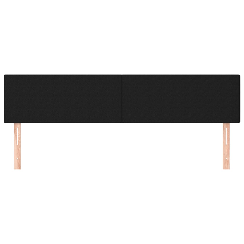 Uzglavlja crna 180x5x78/88 cm od tkanine