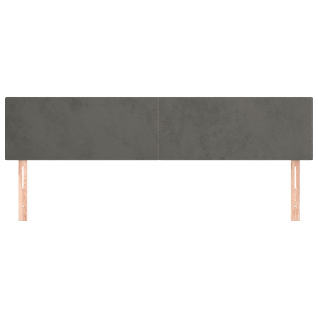 Uzglavlja tamnosiva 180x5x78/88 cm baršunasta