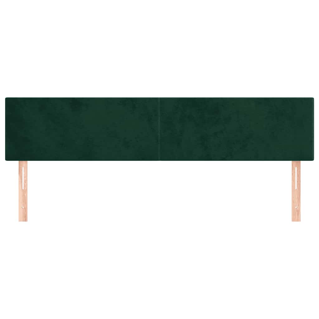 Uzglavlja tamnozelena 180x5x78/88 cm baršunasta
