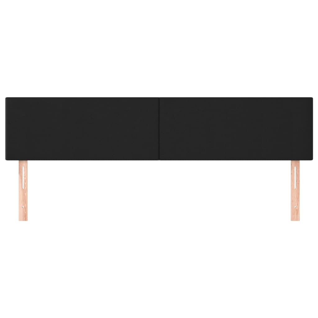 Uzglavlja crna 200x5x78/88 cm od umjetne kože