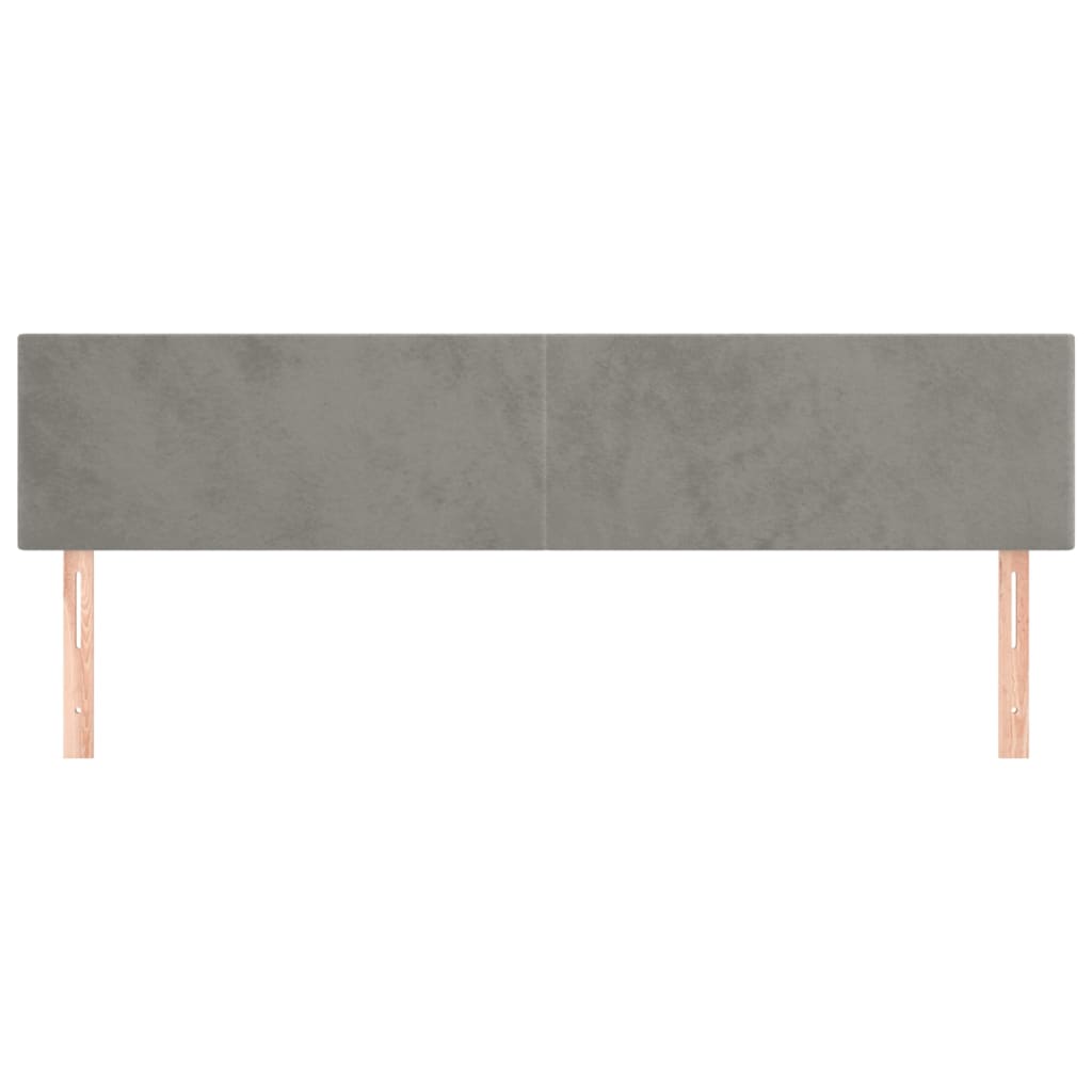 Uzglavlja svjetlosiva 200x5x78/88 cm baršunasta
