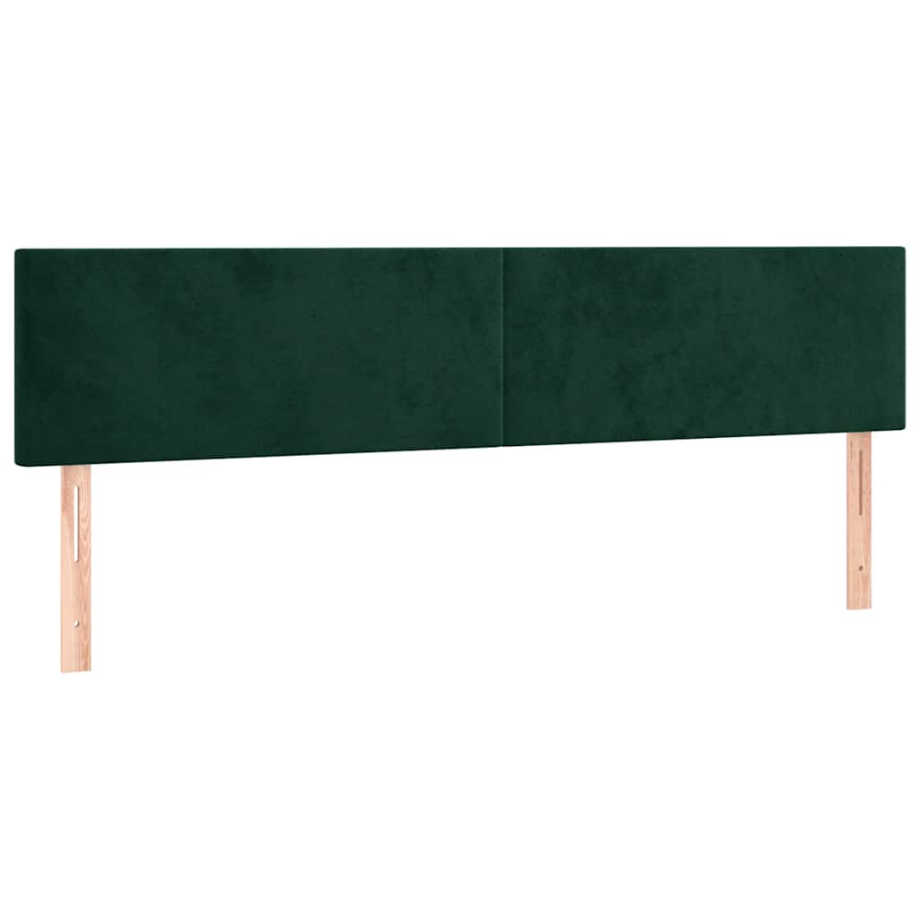 Uzglavlja tamnozelena 200x5x78/88 cm baršunasta
