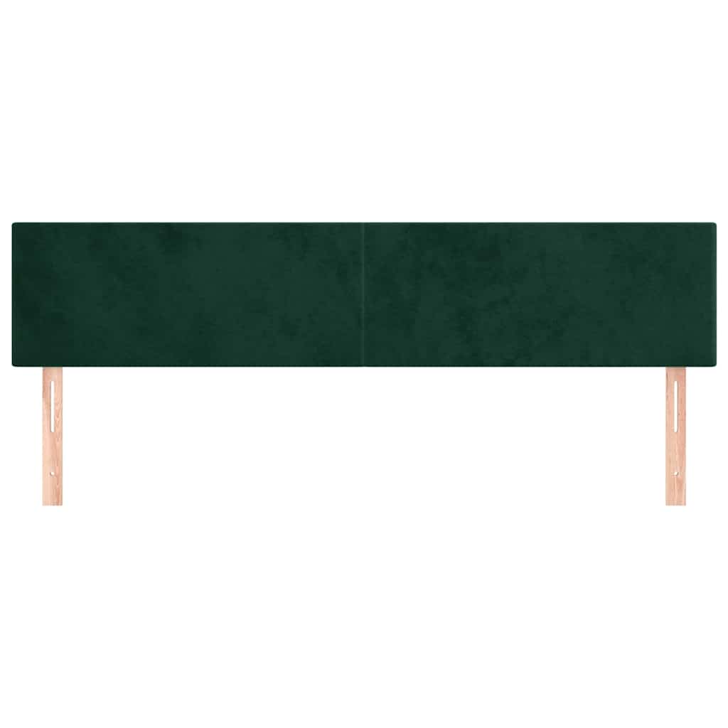 Uzglavlja tamnozelena 200x5x78/88 cm baršunasta