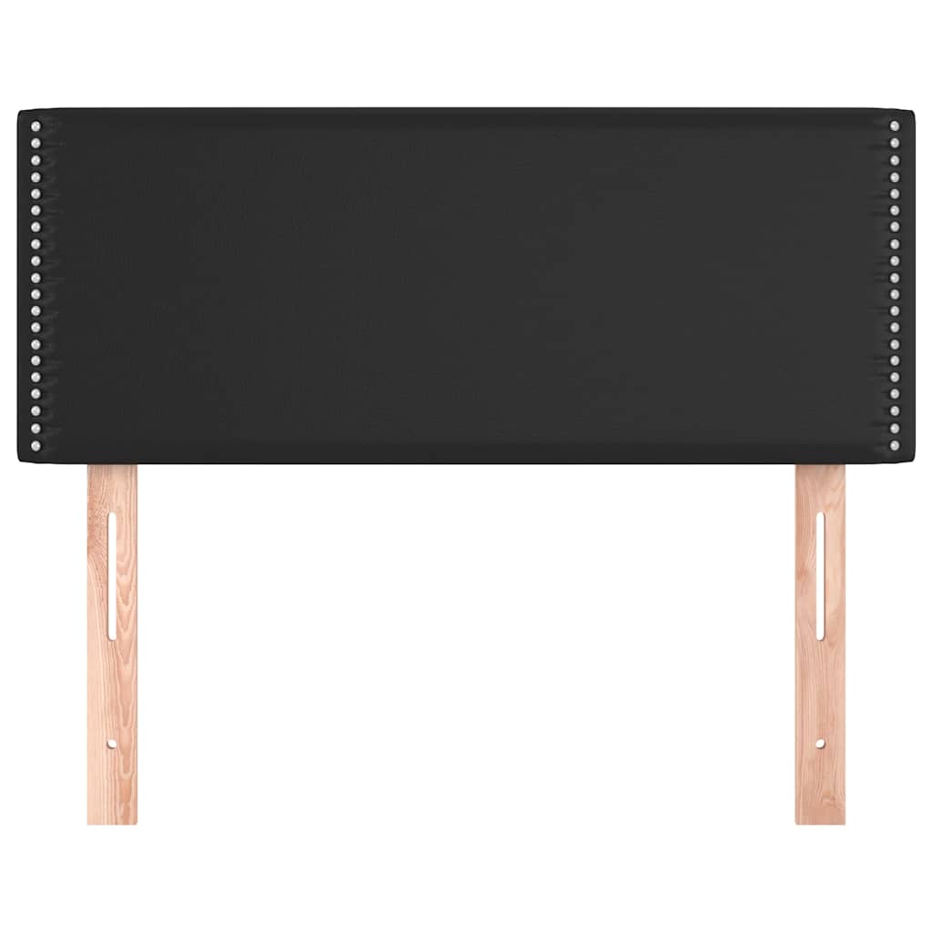 Uzglavlje crno 80 x 5 x 78/88 cm od umejtne kože