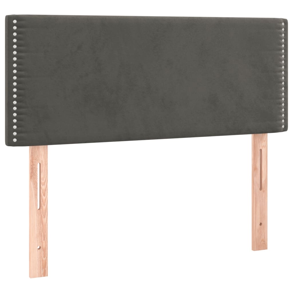 Uzglavlje tamnosivo 80 x 5 x 78/88 cm baršunasto