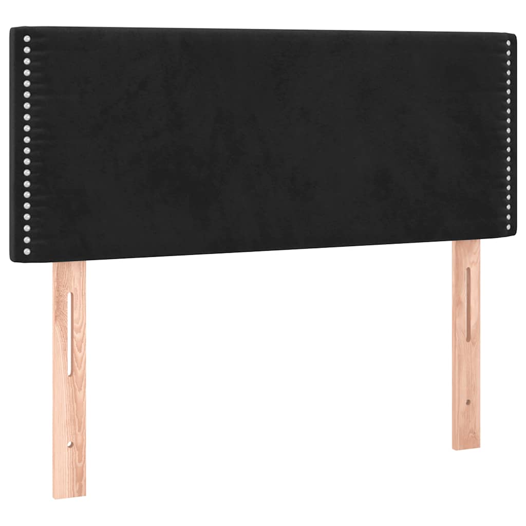 Uzglavlje crno 90x5x78/88 cm baršunasto