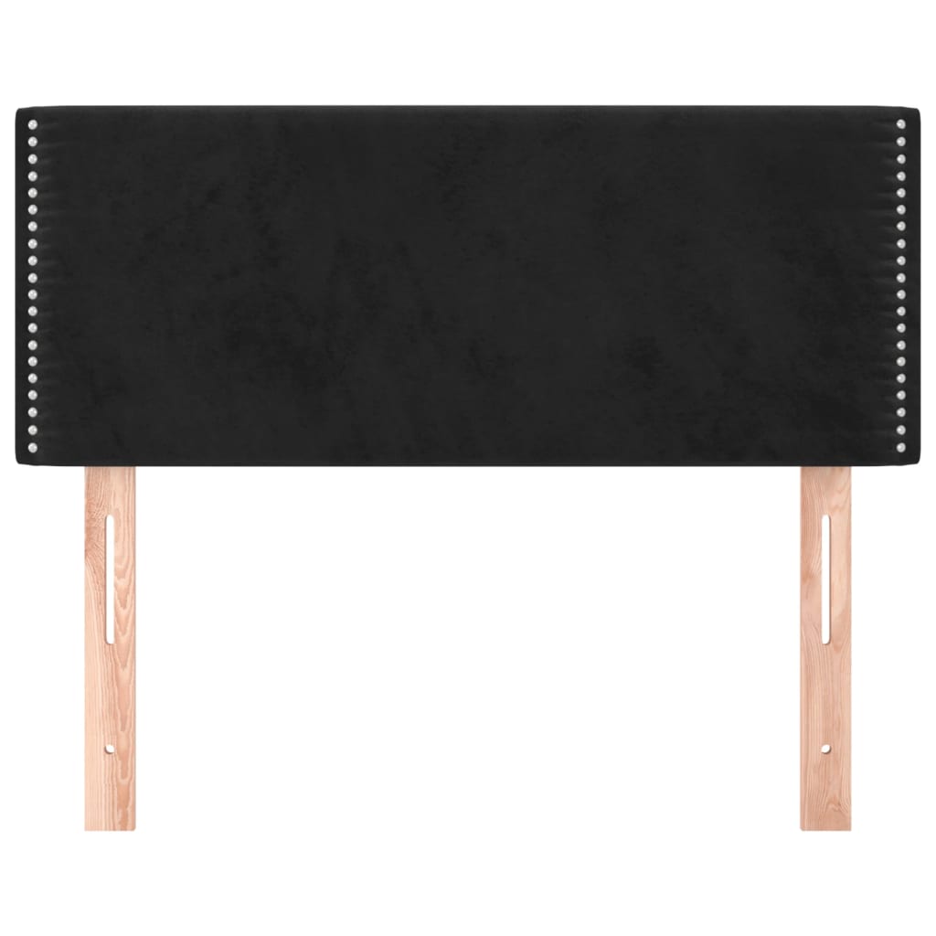 Uzglavlje crno 90x5x78/88 cm baršunasto