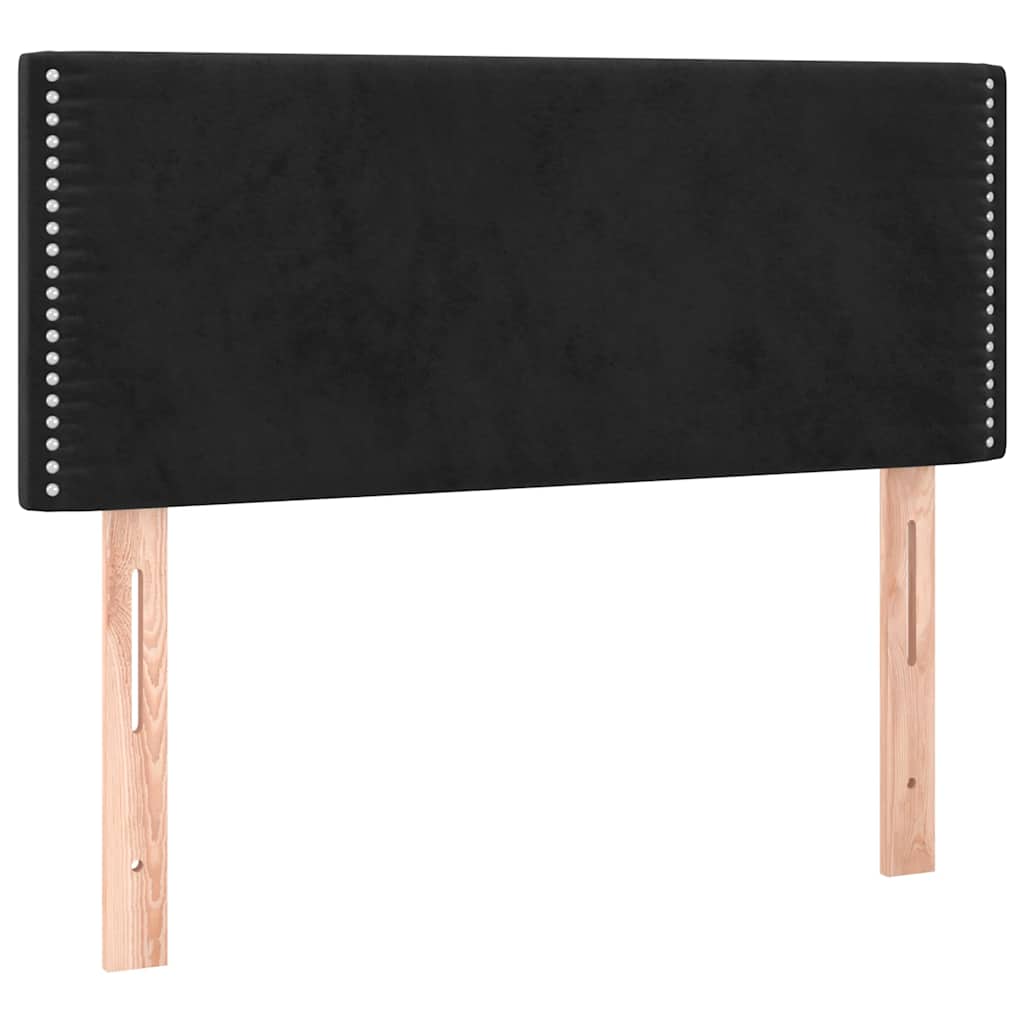 Uzglavlje crno 100x5x78/88 cm baršunasto