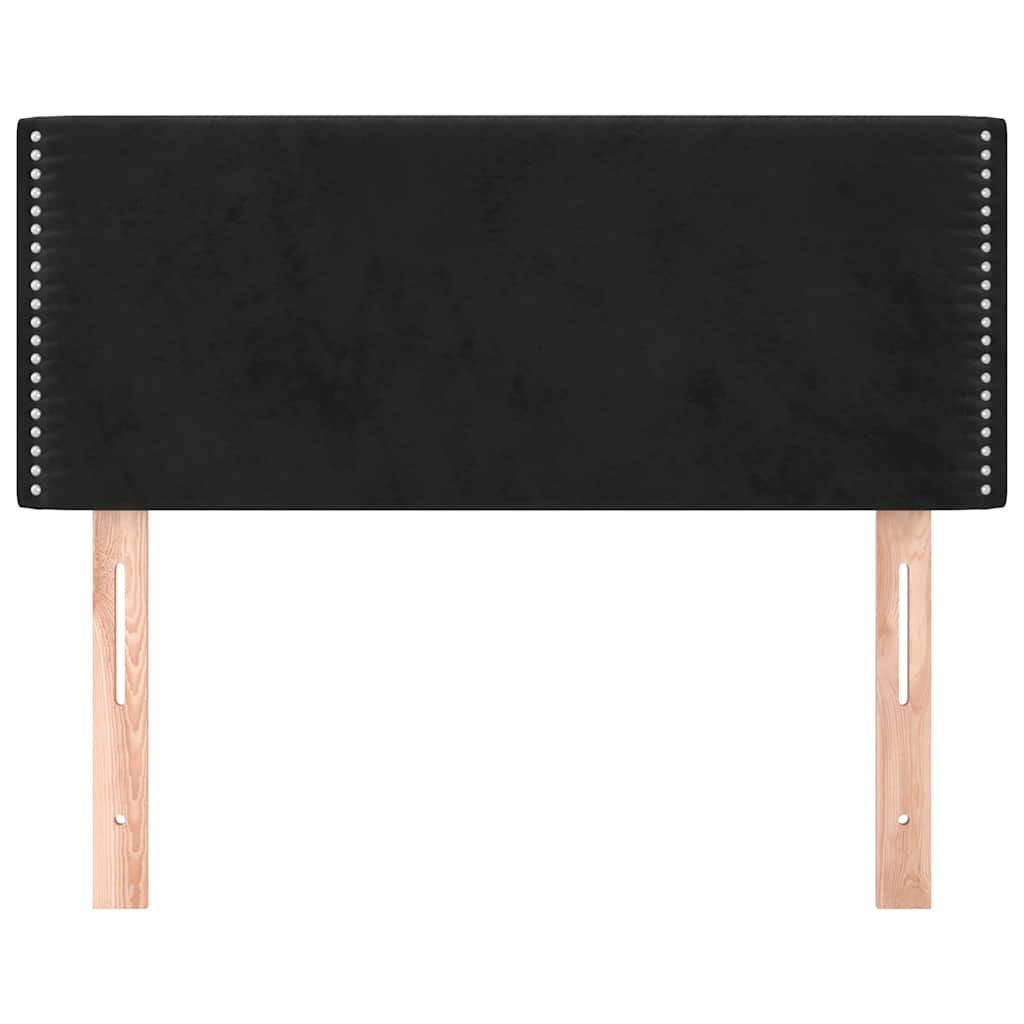 Uzglavlje crno 100x5x78/88 cm baršunasto