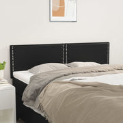 Uzglavlja crna 144x5x78/88 cm od umjetne kože