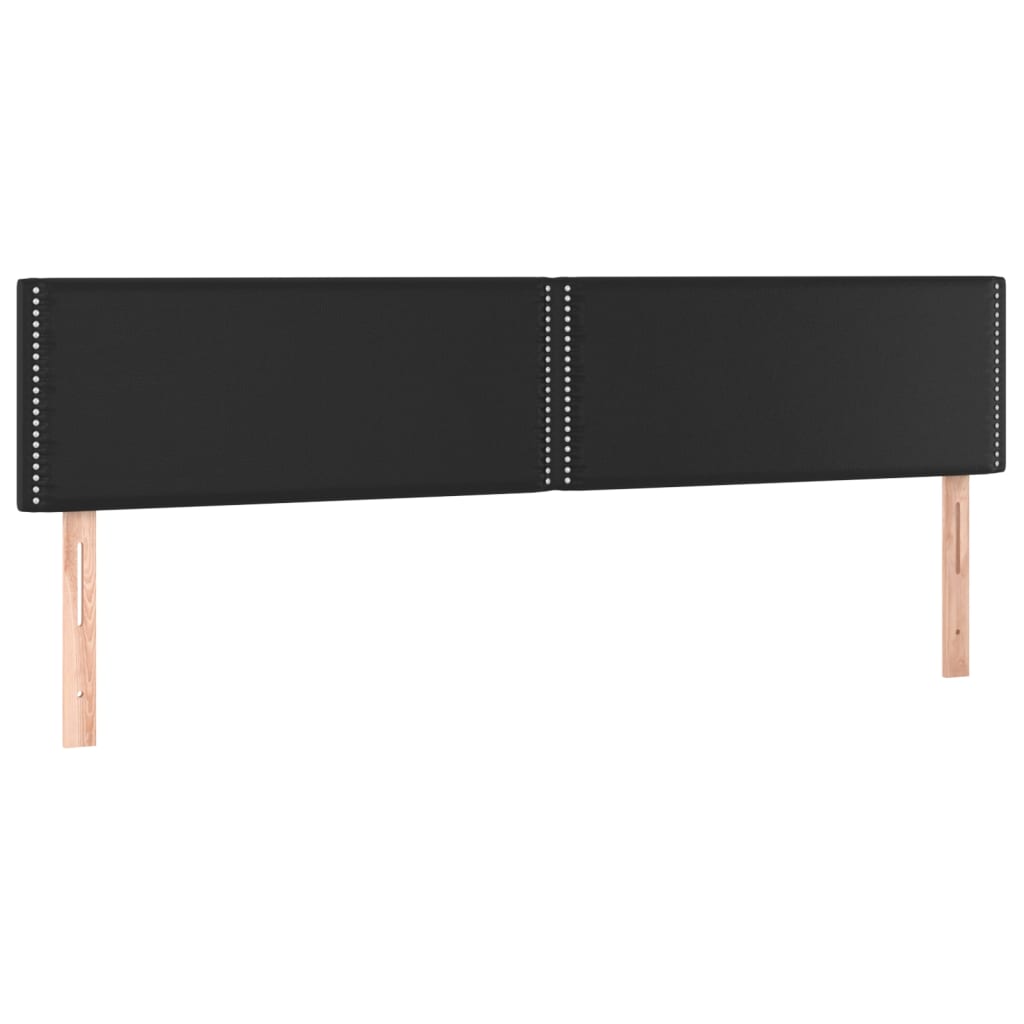 Uzglavlja crna 180x5x78/88 cm od umjetne kože