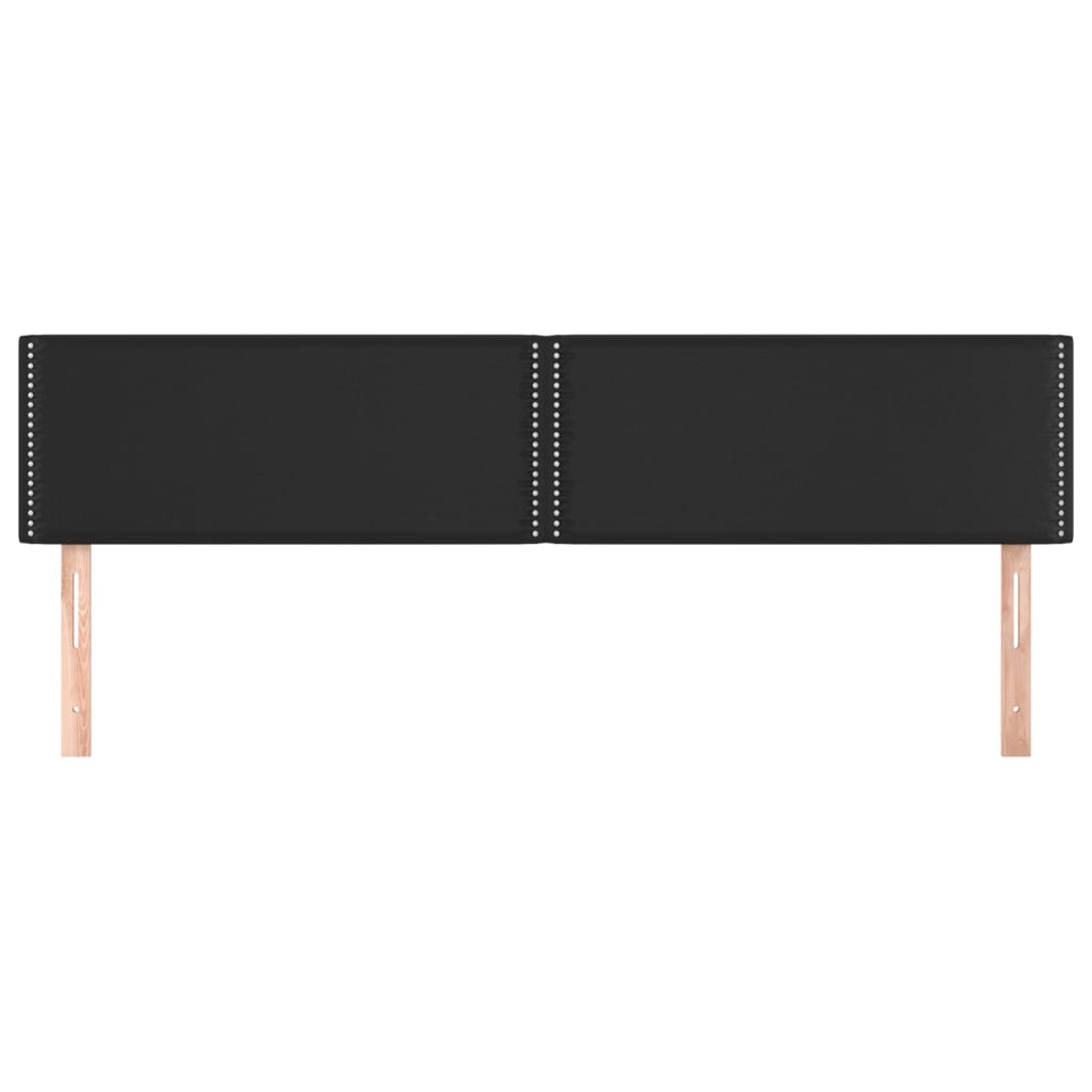 Uzglavlja crna 180x5x78/88 cm od umjetne kože
