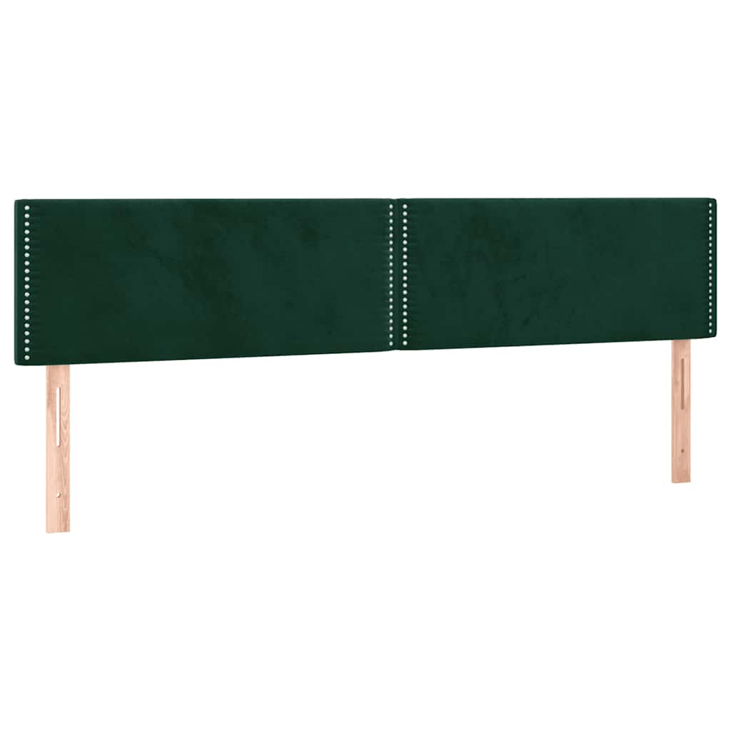 Uzglavlja tamnozelena 180x5x78/88 cm baršunasta