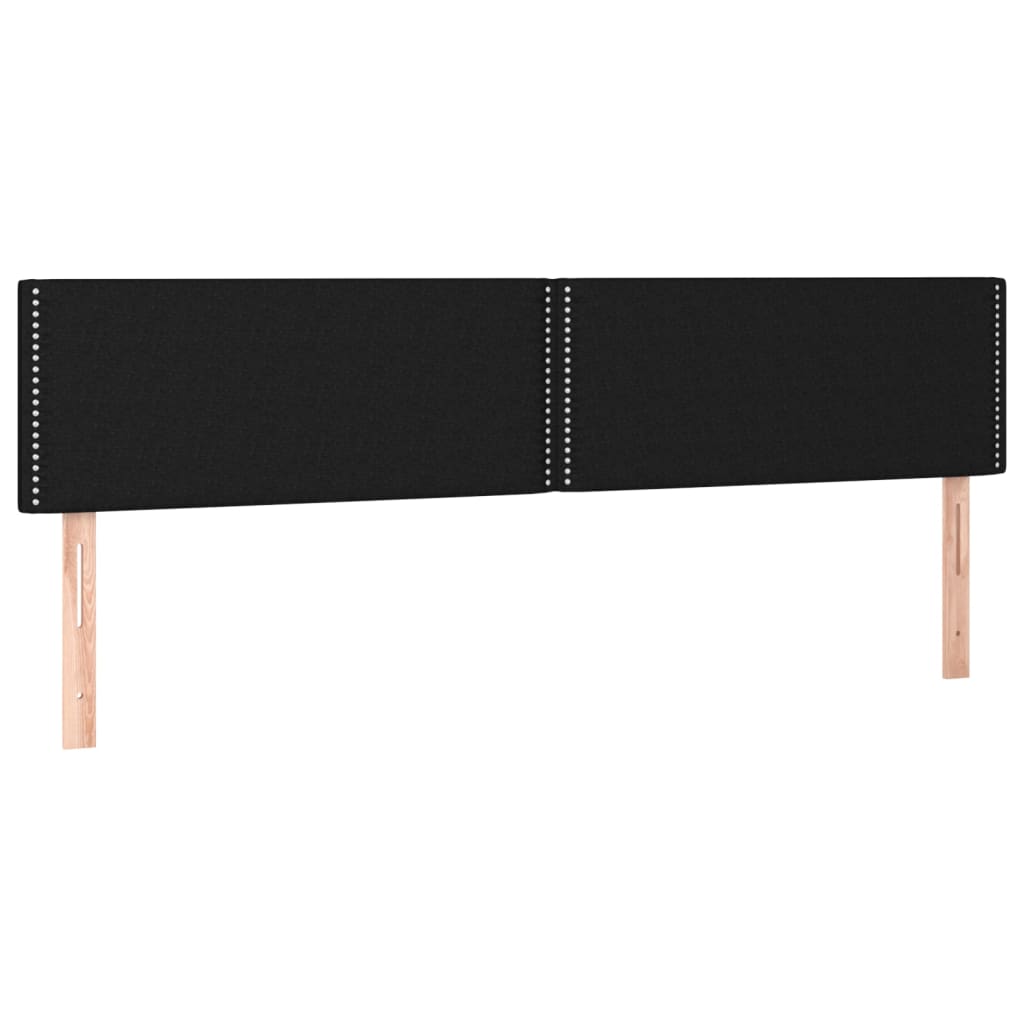 Uzglavlja crna 200x5x78/88 cm od tkanine