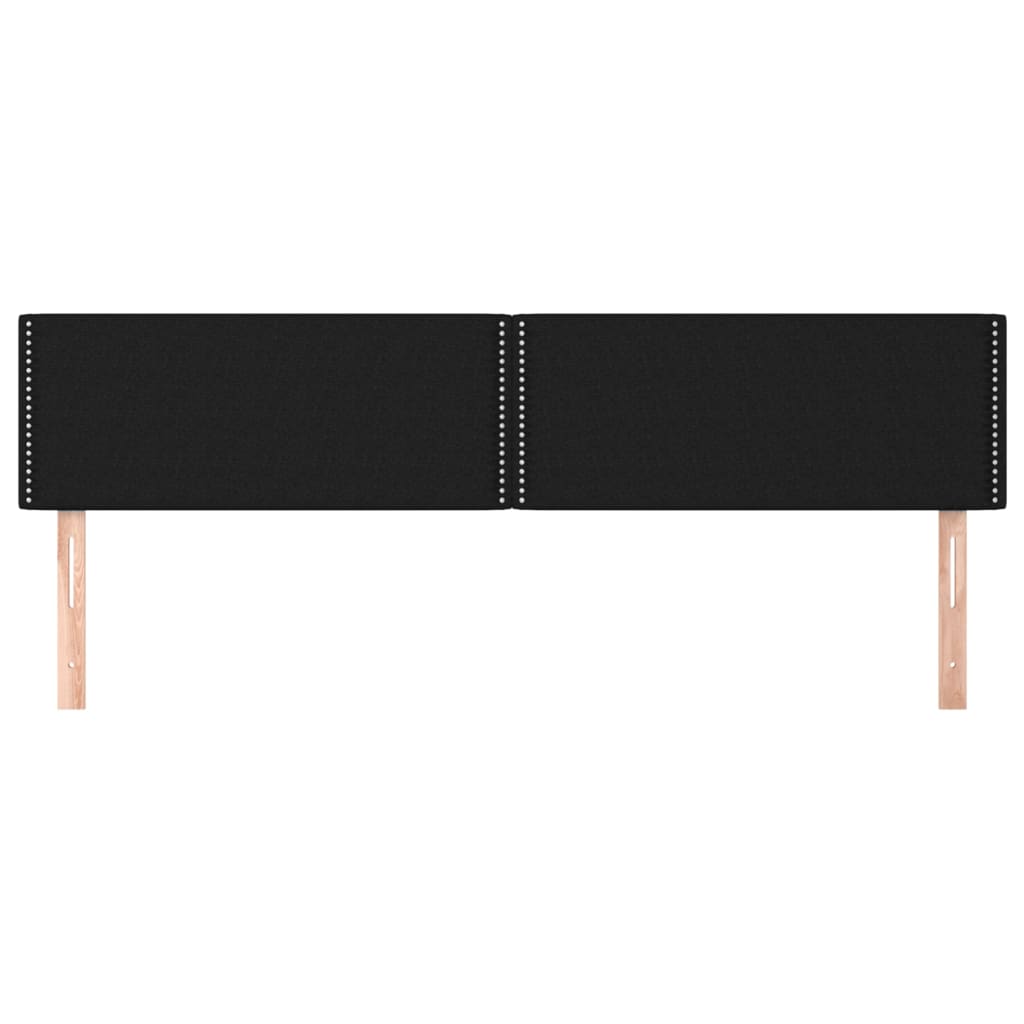 Uzglavlja crna 200x5x78/88 cm od tkanine