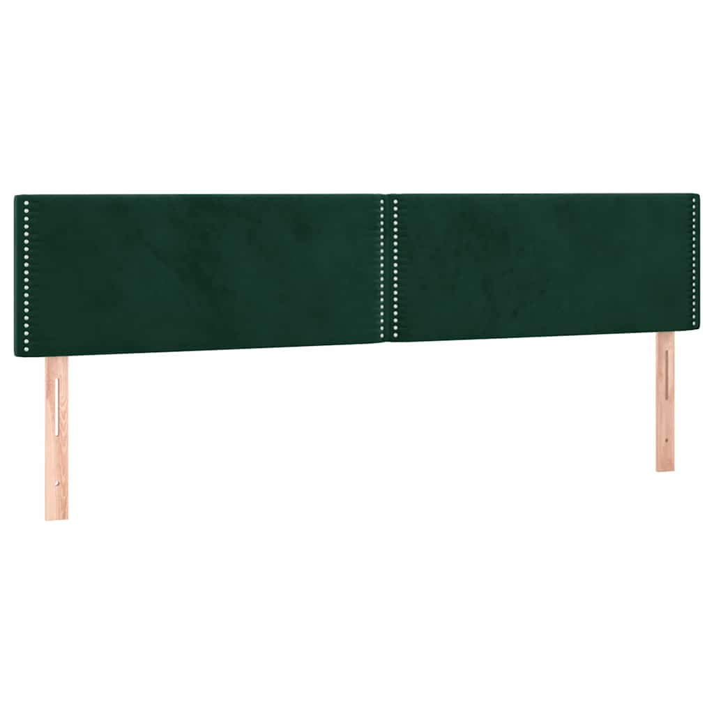 Uzglavlja tamnozelena 200x5x78/88 cm baršunasta