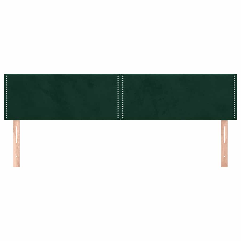Uzglavlja tamnozelena 200x5x78/88 cm baršunasta