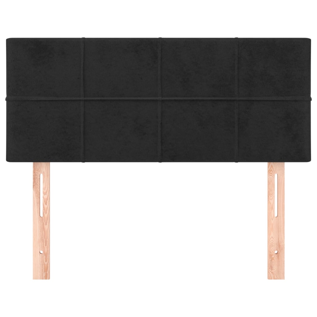 Uzglavlje crno 100x5x78/88 cm baršunasto